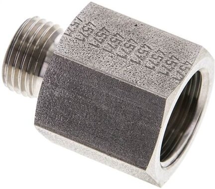 Złączka hydrauliczna prosta, pierścieniowa G 1/2"-10 L (M16x1,5), stal nierdzewna