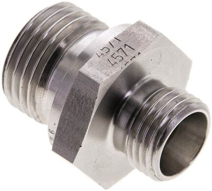 Złączka hydrauliczna prosta, gwint G 1/2"-10 L (M16x1,5), stal nierdzewna