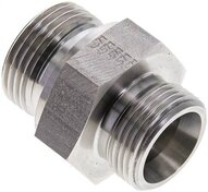 Złączka hydrauliczna prosta, uszczelnienie elastomerowe, gwint G 1"-20 S (M30x2), z podkładką, stal nierdzewna