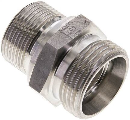 Złączka hydrauliczna prosta, gwint M 26x1,5-22 L (M30x2), stal nierdzewna