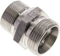 Złączka hydrauliczna prosta, gwint M 26x1,5-22 L (M30x2), stal nierdzewna