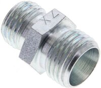 Złączka hydrauliczna prosta, redukcyjna, 10 L (M16x1,5)-8 L (M14x1,5), stal ocynkowana