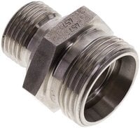 Złączka hydrauliczna prosta, gwint G 1/2"-22 L (M30x2), stal nierdzewna