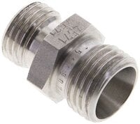 Złączka hydrauliczna prosta, redukcyjna, 10 L (M16x1,5)-8 L (M14x1,5), stal nierdzewna