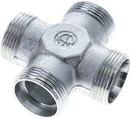 Czwórnik hydrauliczny, gwintowany, 28 L (M36x2), stal ocynkowana