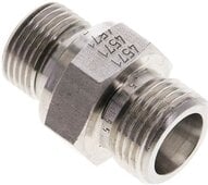 Złączka hydrauliczna prosta, uszczelnienie elastomerowe, gwint G 3/8"-10 S (M18x1,5), z podkładką, stal nierdzewna