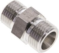 Złączka hydrauliczna prosta, redukcyjna, 10 S (M18x1,5)-8 S (M16x1,5), stal nierdzewna