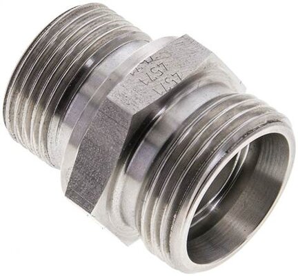 Złączka hydrauliczna prosta, gwint G 3/4"-22 L (M30x2), stal nierdzewna