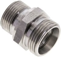 Złączka hydrauliczna prosta, gwint G 3/4"-22 L (M30x2), stal nierdzewna