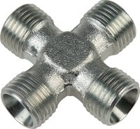 Czwórnik hydrauliczny, gwintowany, 38 S (M52x2), stal ocynkowana