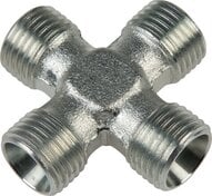 Czwórnik hydrauliczny, gwintowany, 14 S (M22x1,5), stal ocynkowana