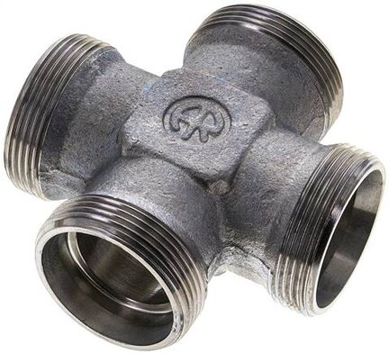 Czwórnik hydrauliczny, gwintowany, 35 L (M45x2), stal ocynkowana