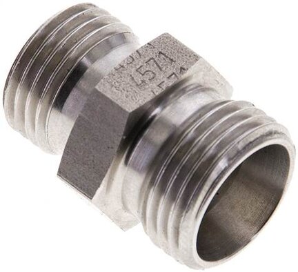 Złączka hydrauliczna prosta, redukcyjna, 12 L (M18x1,5)-10 L (M16x1,5), stal nierdzewna