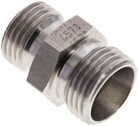 Złączka hydrauliczna prosta, redukcyjna, 12 L (M18x1,5)-10 L (M16x1,5), stal nierdzewna