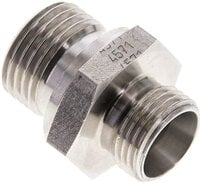 Złączka hydrauliczna prosta, gwint G 1/2"-12 L (M18x1,5), stal nierdzewna