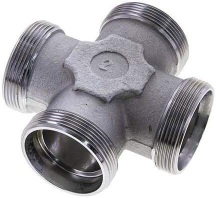 Czwórnik hydrauliczny, gwintowany, 42 L (M52x2), stal ocynkowana