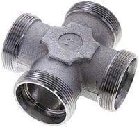 Czwórnik hydrauliczny, gwintowany, 42 L (M52x2), stal ocynkowana