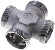 Czwórnik hydrauliczny, gwintowany, 42 L (M52x2), stal ocynkowana