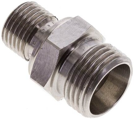 Złączka hydrauliczna prosta, gwint G 1/4"-12 L (M18x1,5), stal nierdzewna