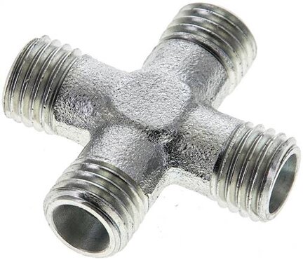 Czwórnik hydrauliczny, gwintowany, 6 L (M12x1,5), stal ocynkowana