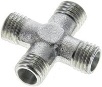 Czwórnik hydrauliczny, gwintowany, 6 L (M12x1,5), stal ocynkowana