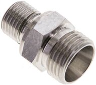 Złączka hydrauliczna prosta, uszczelnienie elastomerowe, gwint G 1/4"-12 L (M18x1,5), z podkładką, stal nierdzewna