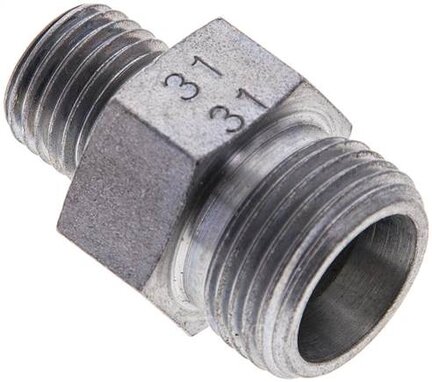 Złączka hydrauliczna prosta, redukcyjna, 12 S (M20x1,5)-6 S (M14x1,5), stal ocynkowana