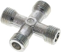 Czwórnik hydrauliczny, gwintowany, 6 S (M14x1,5), stal ocynkowana