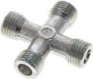 Czwórnik hydrauliczny, gwintowany, 6 S (M14x1,5), stal ocynkowana