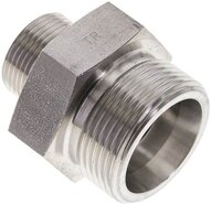 Złączka hydrauliczna prosta, redukcyjna, 25 S (M36x2)-16 S (M24x1,5), stal nierdzewna