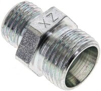 Złączka hydrauliczna prosta, redukcyjna, 12 L (M18x1,5)-8 L (M14x1,5), stal ocynkowana