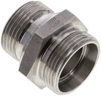 Złączka hydrauliczna prosta, gwint G 1"-28 L (M36x2), stal nierdzewna