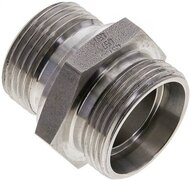 Złączka hydrauliczna prosta, gwint G 1"-28 L (M36x2), stal nierdzewna
