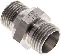 Złączka hydrauliczna prosta, gwint G 3/8"-12 L (M18x1,5), stal nierdzewna