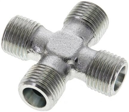 Czwórnik hydrauliczny, gwintowany, 8 S (M16x1,5), stal ocynkowana