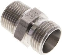 Złączka hydrauliczna prosta, gwint R 3/8"-12 L (M18x1,5), stal nierdzewna