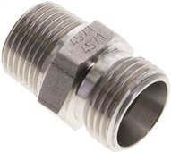 Złączka hydrauliczna prosta, gwint R 3/8"-12 L (M18x1,5), stal nierdzewna