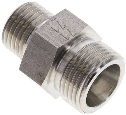 Złączka hydrauliczna prosta, redukcyjna, 12 S (M20x1,5)-8 S (M16x1,5), stal nierdzewna