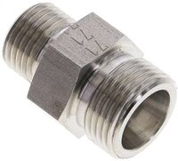 Złączka hydrauliczna prosta, redukcyjna, 12 S (M20x1,5)-8 S (M16x1,5), stal nierdzewna