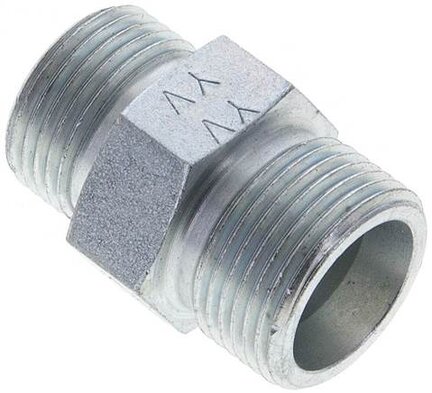 Złączka hydrauliczna prosta, redukcyjna, 14 S (M22x1,5)-12 S (M20x1,5), stal ocynkowana