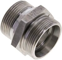 Złączka hydrauliczna prosta, gwint G 1-1/4"-35 L (M45x2), stal nierdzewna