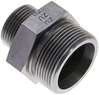 Złączka hydrauliczna prosta, redukcyjna, 30 S (M42x2)-20 S (M30x2), stal ocynkowana