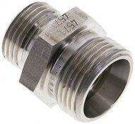 Złączka hydrauliczna prosta, redukcyjna, 15 L (M22x1,5)-12 L (M18x1,5), stal nierdzewna