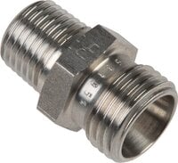 Złączka hydrauliczna prosta, gwint R 1-1/2"-42 L (M52x2), stal nierdzewna