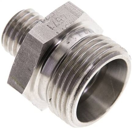 Złączka hydrauliczna prosta, redukcyjna, 15 L (M22x1,5)-6 L (M12x1,5), stal nierdzewna