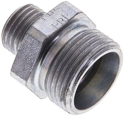 Złączka hydrauliczna prosta, redukcyjna, 15 L (M22x1,5)-8 L (M14x1,5), stal ocynkowana