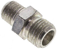 Złączka hydrauliczna prosta, gwint M 8x1 (stożkowy)-5 LL (M10x1), stal ocynkowana