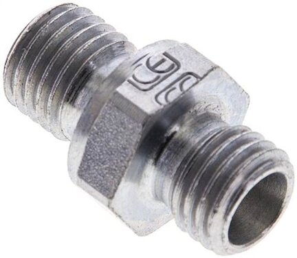 Złączka hydrauliczna prosta, gwint M 12x1,5-6 L (M12x1,5), stal ocynkowana