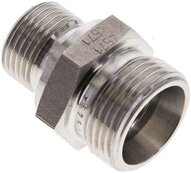 Złączka hydrauliczna prosta, gwint G 3/8"-15 L (M22x1,5), stal nierdzewna