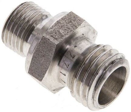 Złączka hydrauliczna prosta, gwint G 1/8"-6 L (M12x1,5), stal nierdzewna